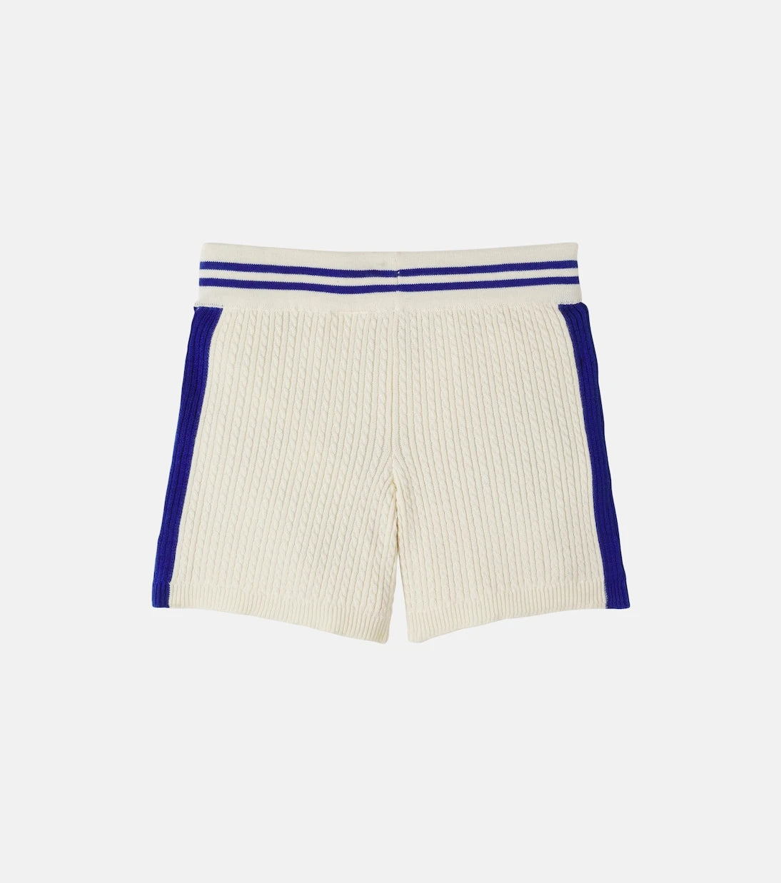 Mini Rodini - Cable-knit cotton shorts