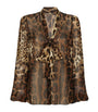 Dolce & Gabbana Multi Silk Leopard Print Blouse