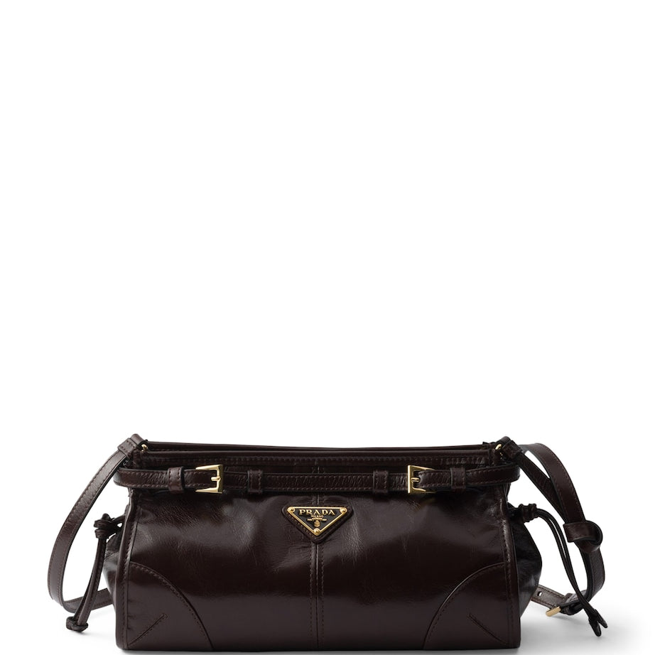 Prada Brown Small Leather Bonnie Shoulder Bag