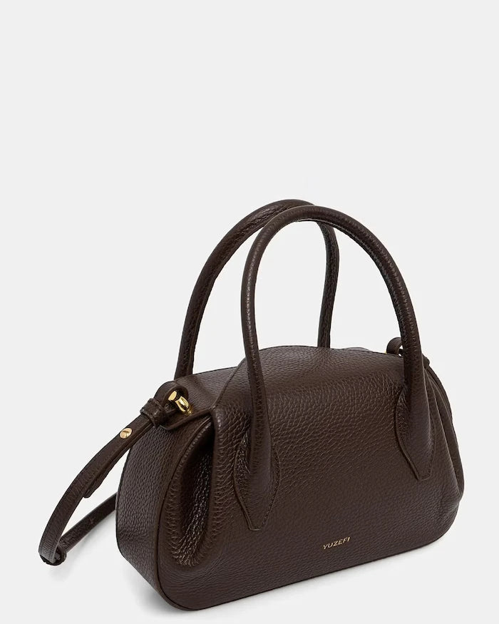 Yuzefi kadın crossbody deri çanta OYSTER MINI DUFFLE