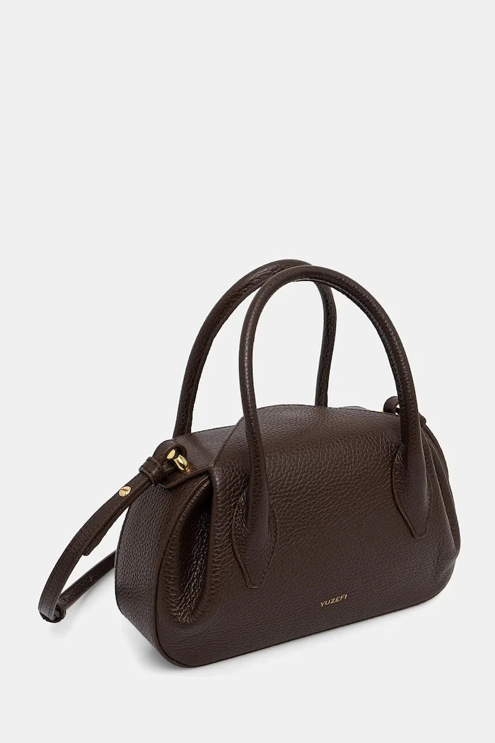 Yuzefi kadın crossbody deri çanta OYSTER MINI DUFFLE