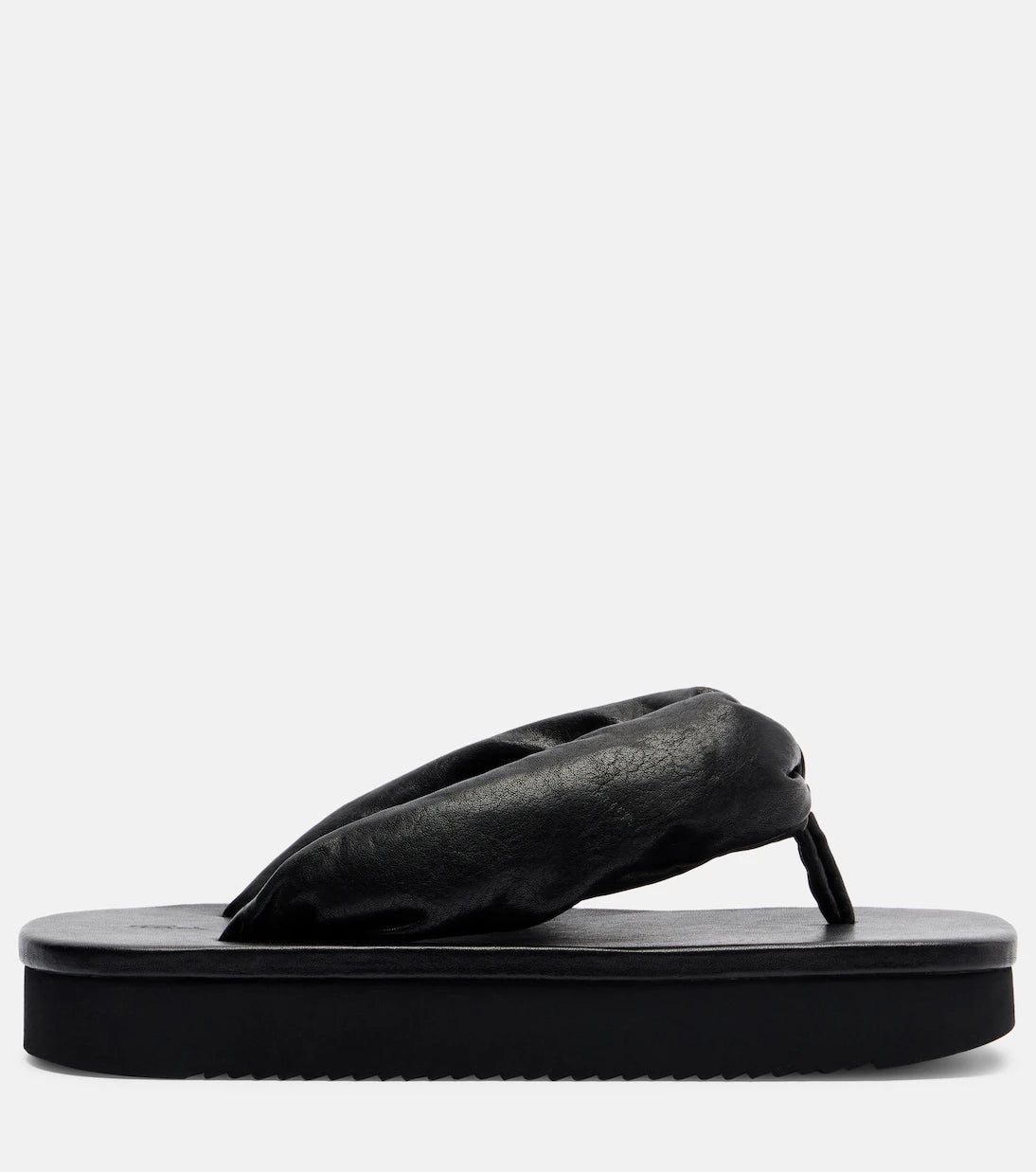 Rick Owens - Leather platform thong sandals