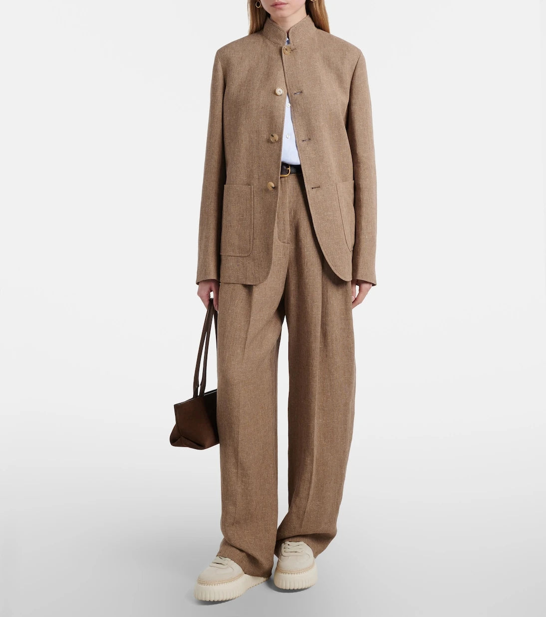 Hogan - حذاء سنيكرز H710 H-Stripes جلد وسويد بلاتفورم