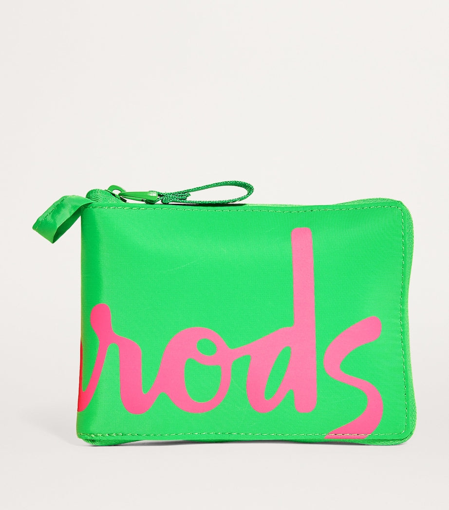 Green Logo Pocket Shopper Bag