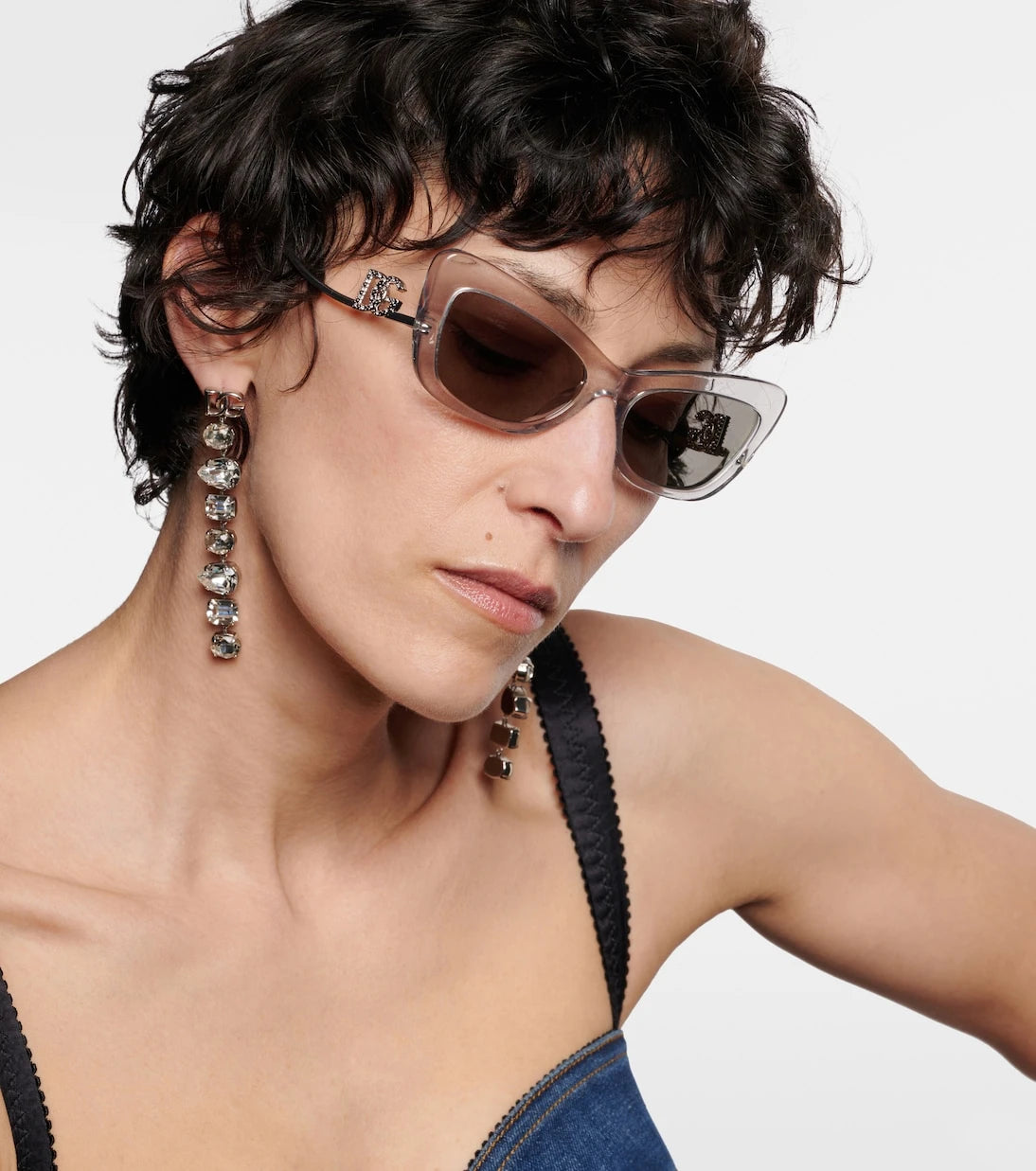 Dolce&Gabbana - نظارة شمسية عين القطة DG مزينة