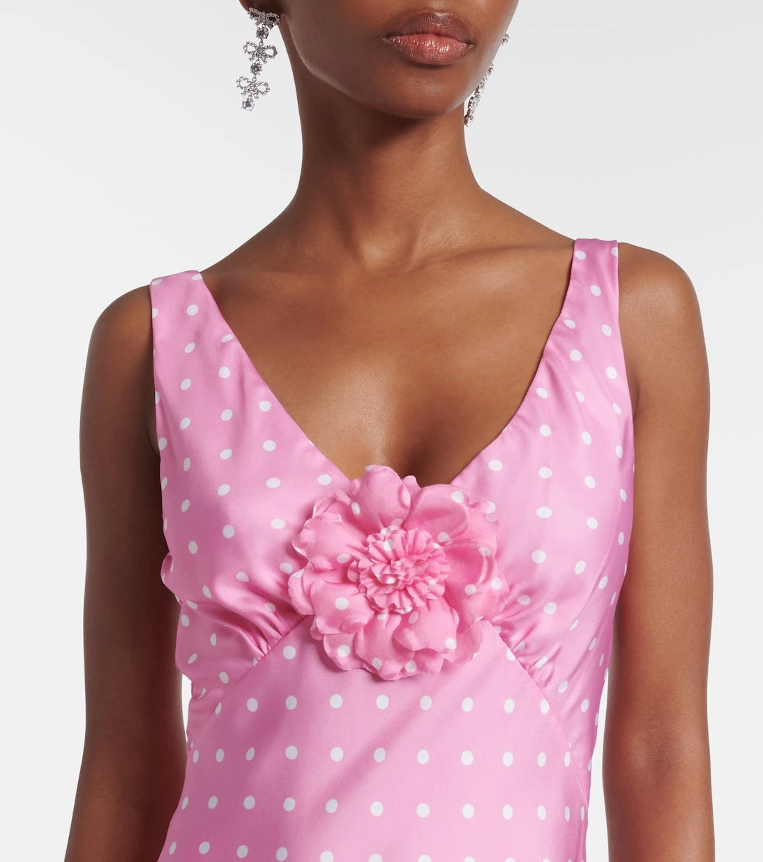 Rodarte - Floral-appliqué silk twill gown