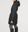 Black Down Mid-Length Hooded Nylon Coat