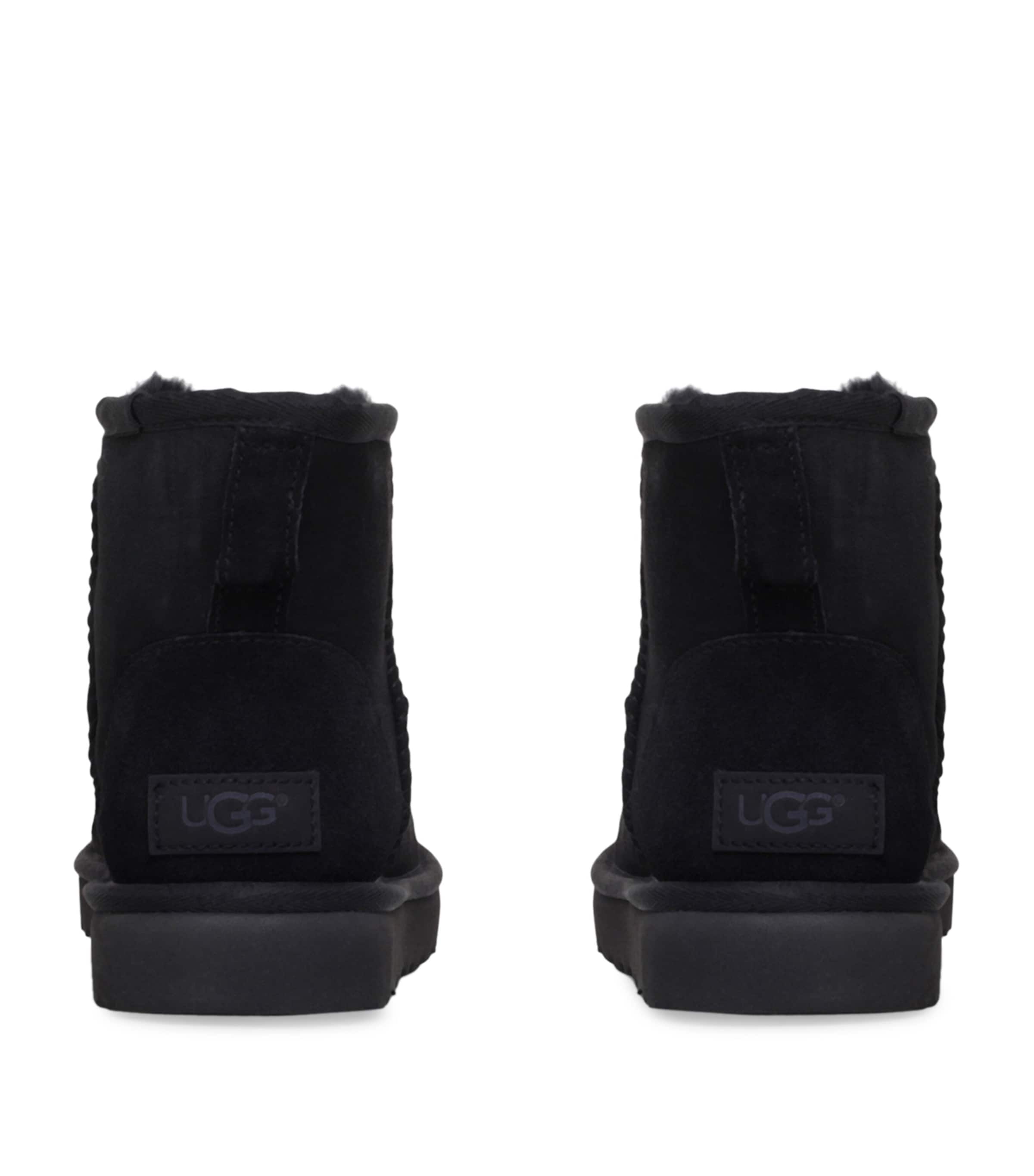 Black Classic Mini Suede Boots