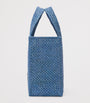 LOEWE Blue x Paula's Ibiza Small Raffia Font Tote Bag