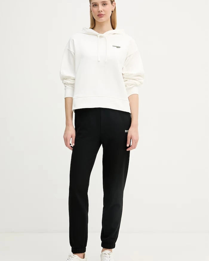 Lacoste kapüşonlu kadın pamuklu sweatshirt