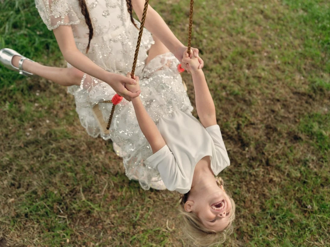 Self-Portrait Kids - فستان تول متعدد الطبقات بترتر