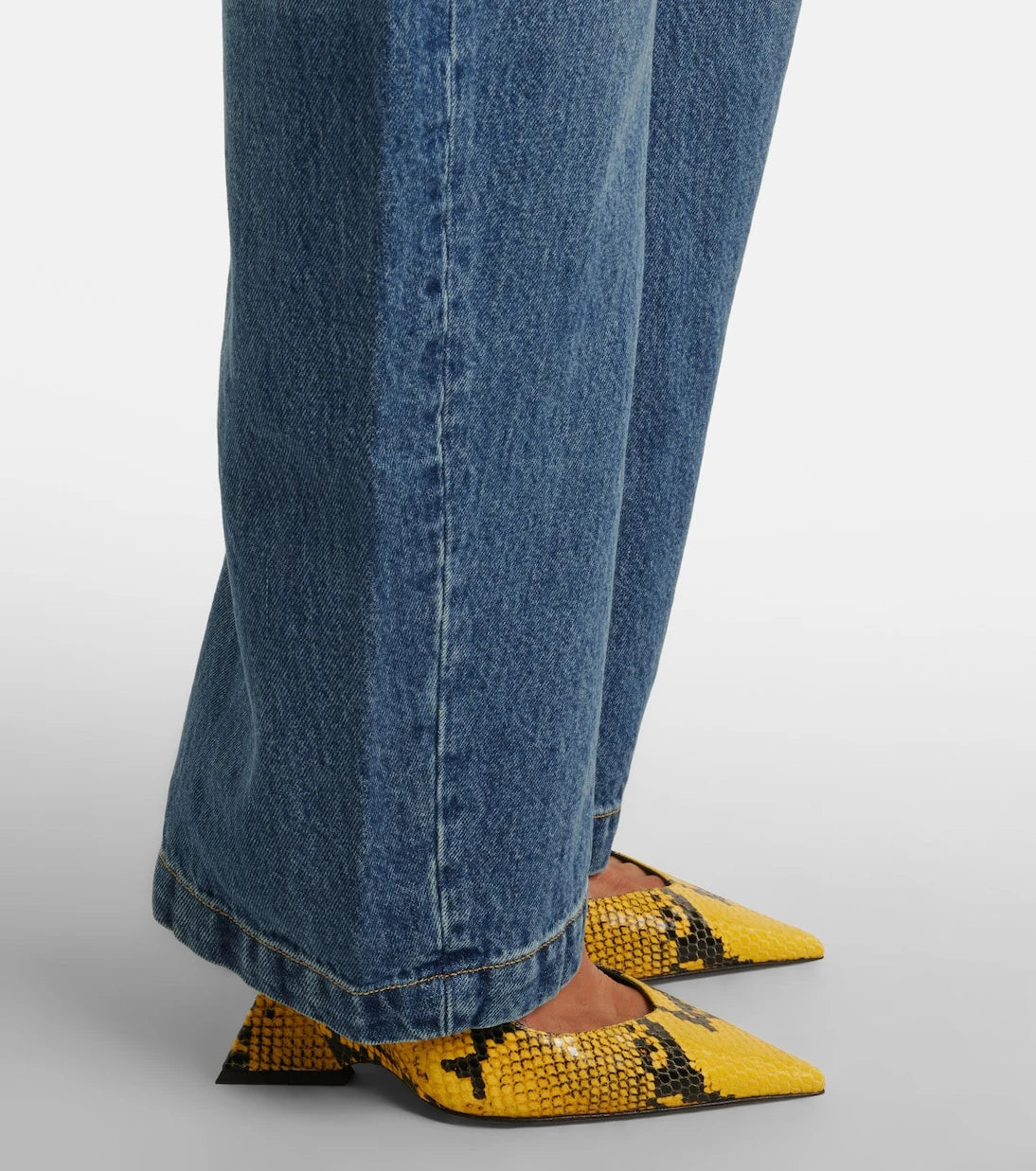 The Attico - Mid-rise barrel-leg jeans