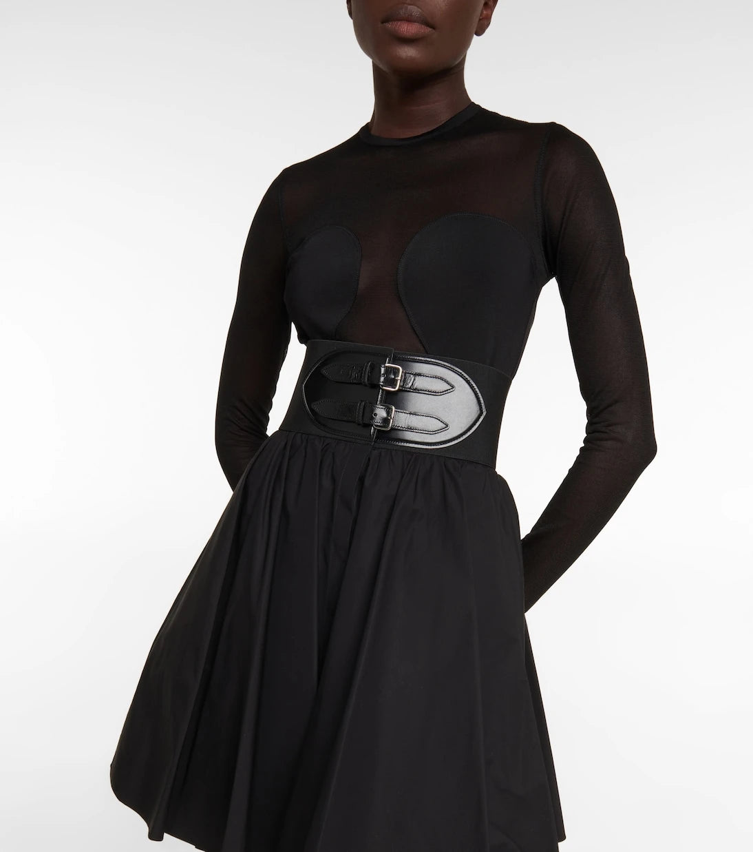 Alaïa - Kemerli pamuk etek