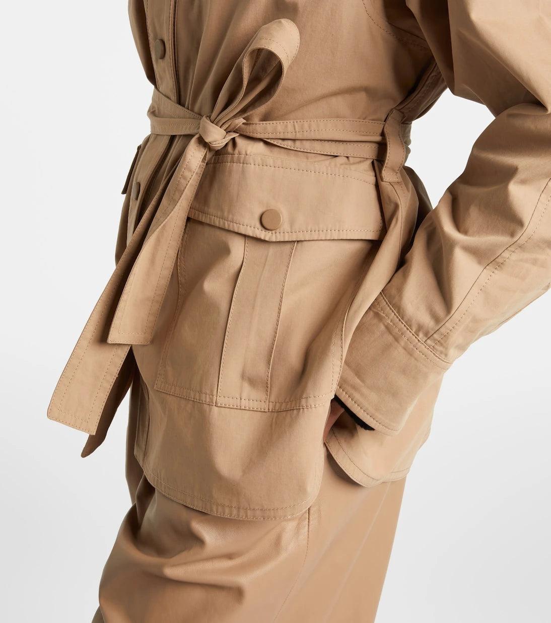 Yves Salomon - Belted cotton jacket