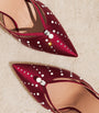 Malone Souliers Red Satin Embellished Marisa Heeled Mules 70
