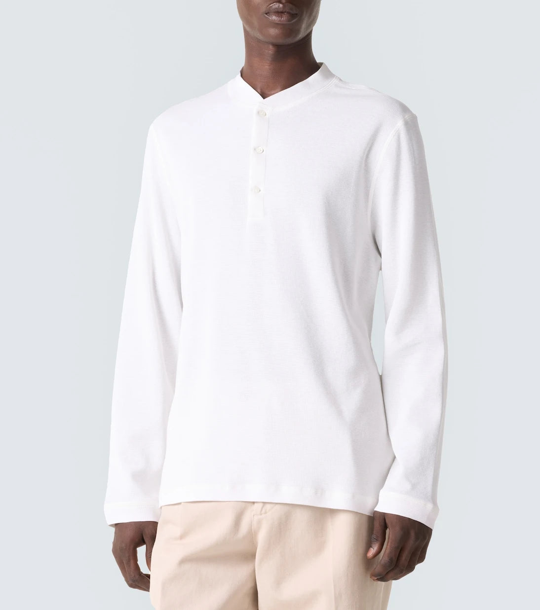 Brunello Cucinelli - Cotton and silk Henley shirt