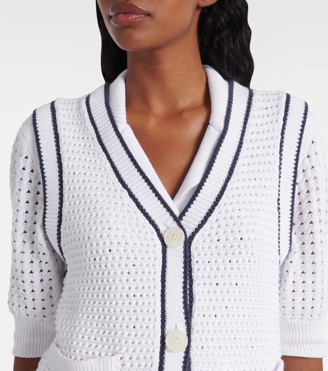 Varley - Leilani open-knit cotton-blend top