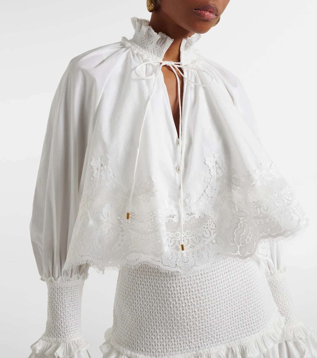 Zimmermann - Alchemy lace-trimmed cotton poplin maxi dress