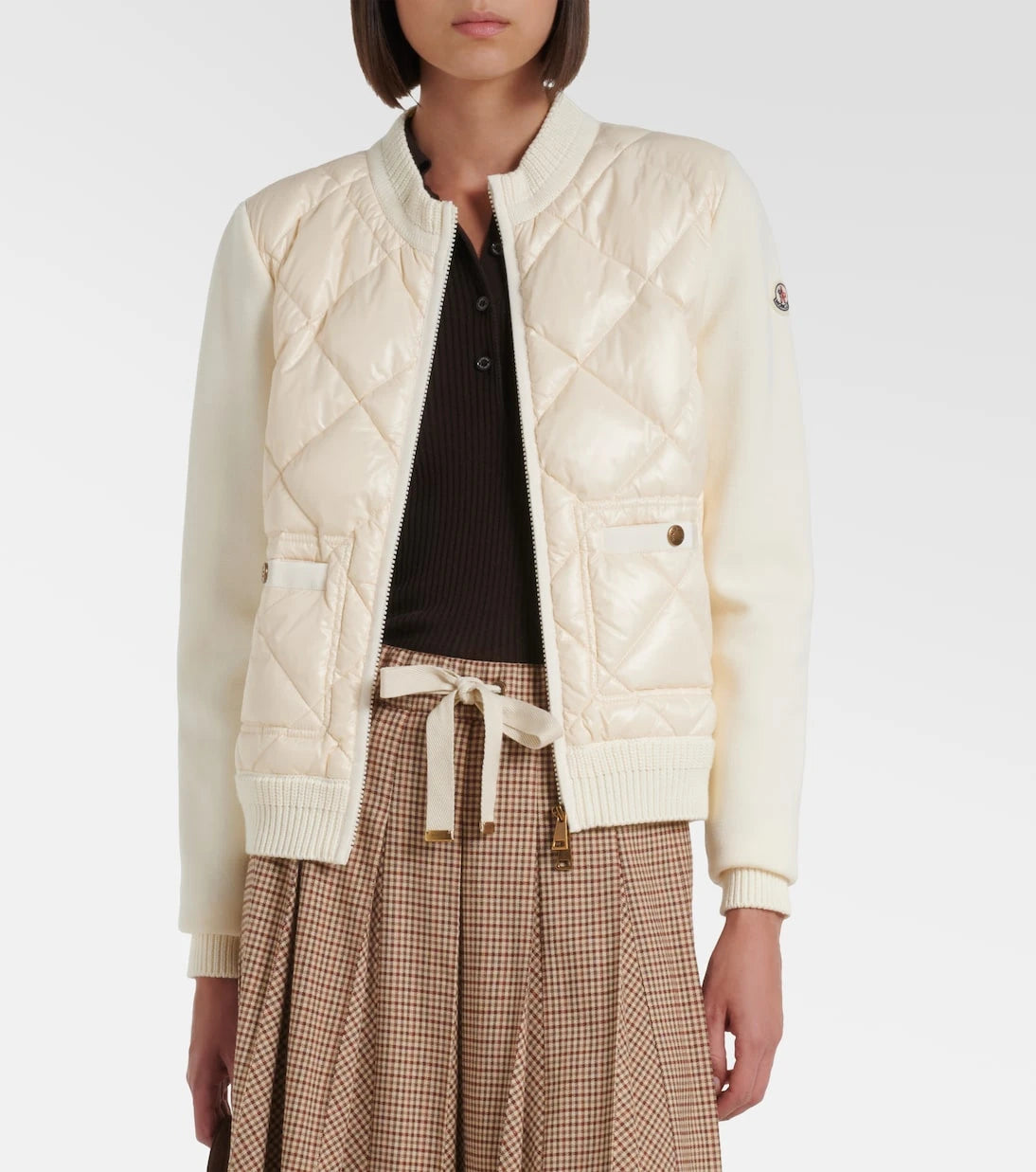 Moncler - Down-paneled cotton cardigan