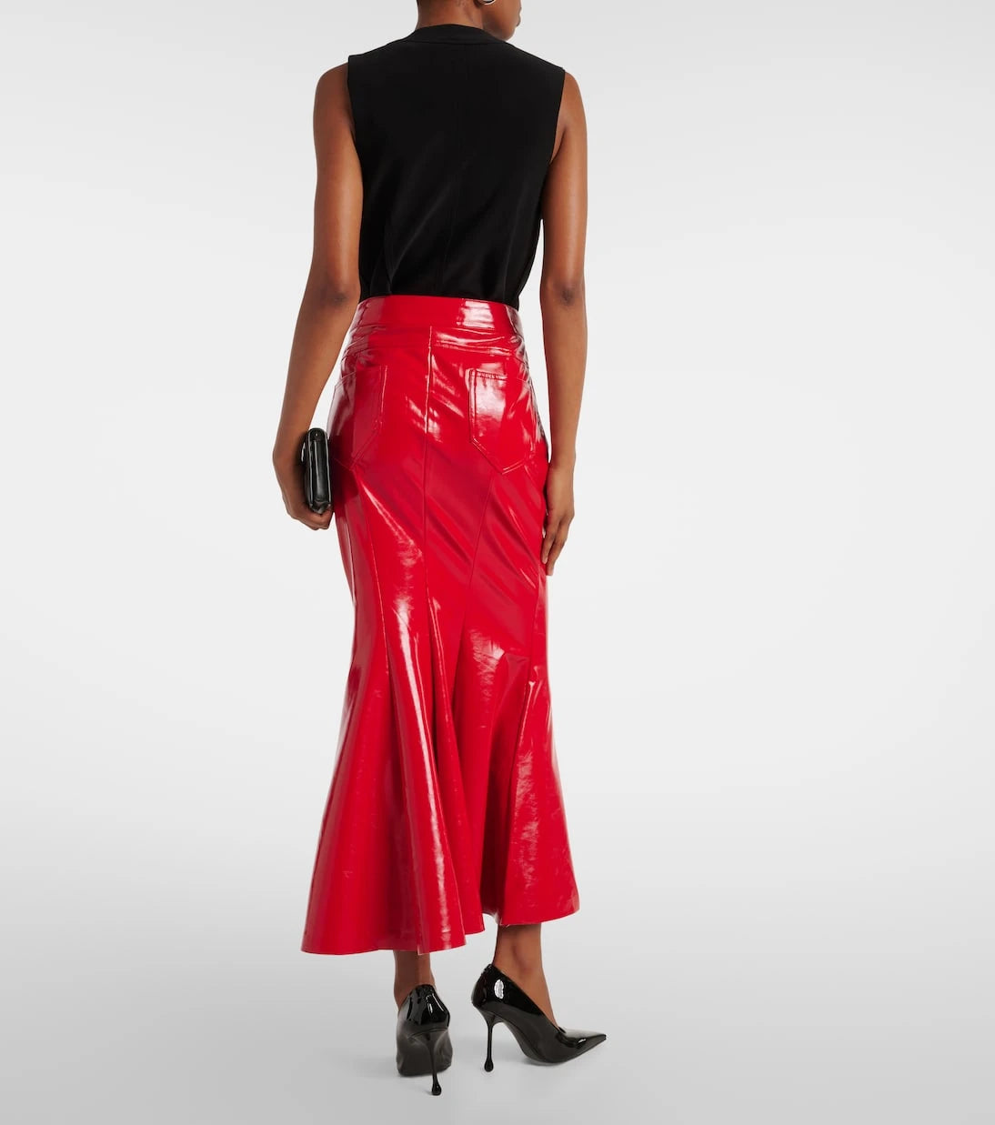 Norma Kamali - Jean faux leather maxi skirt