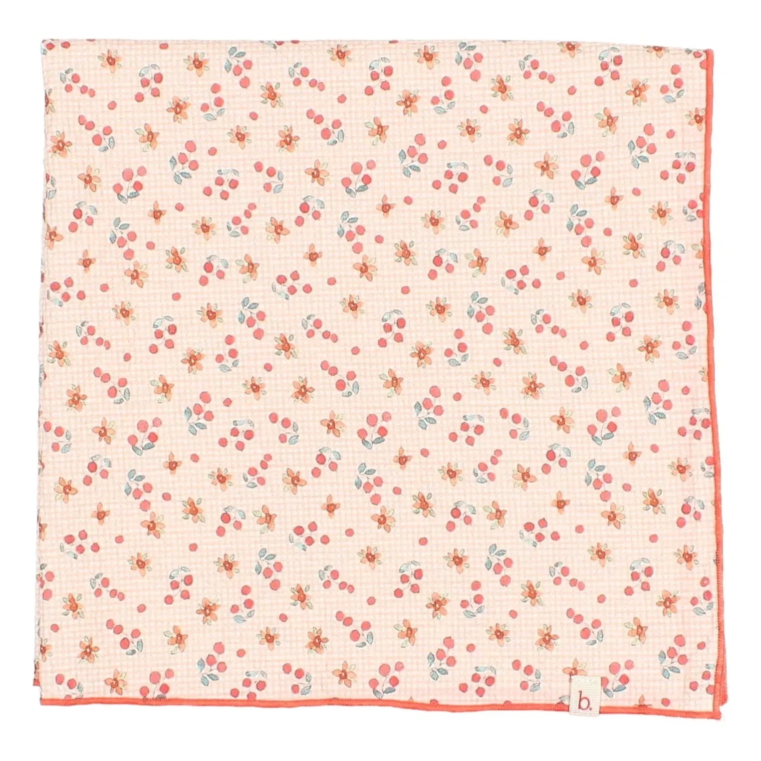 Búho - Seersucker Flowered Bandana | Peach