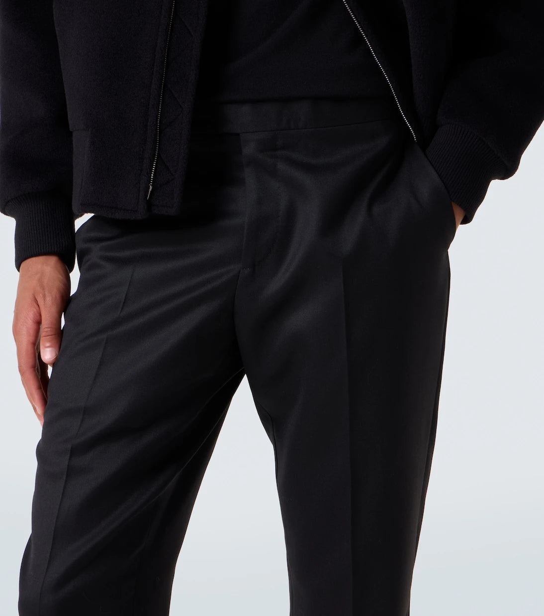 Lardini - Single-pleated wool straight pants