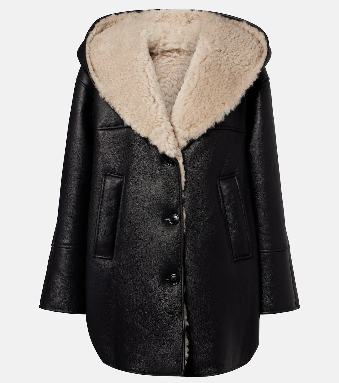 Alaïa - Shearling-lined leather coat