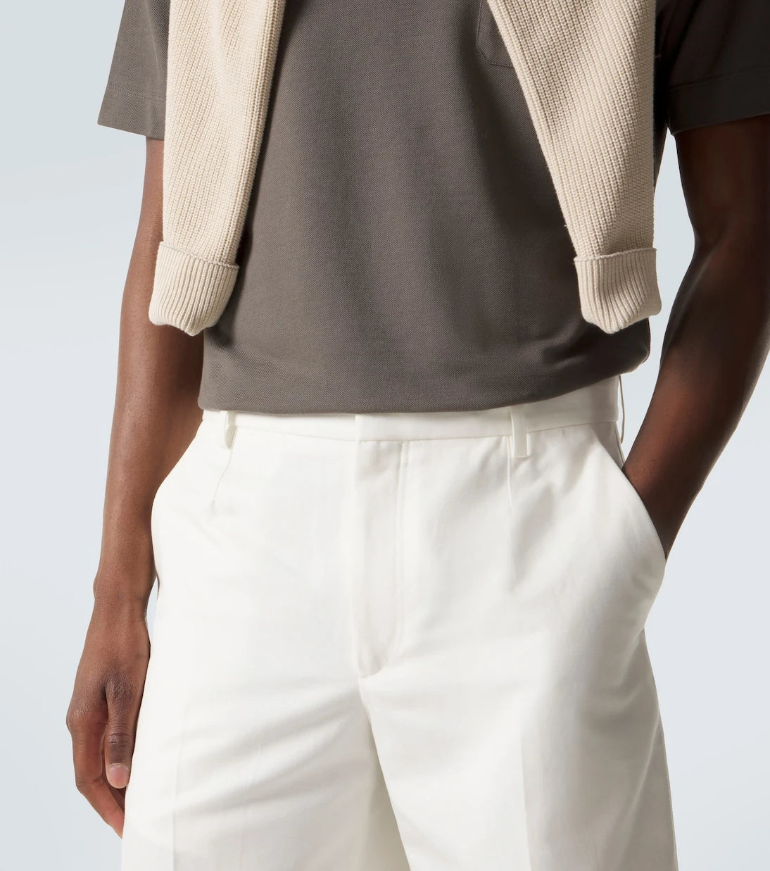 Zegna - Cotton and linen shorts