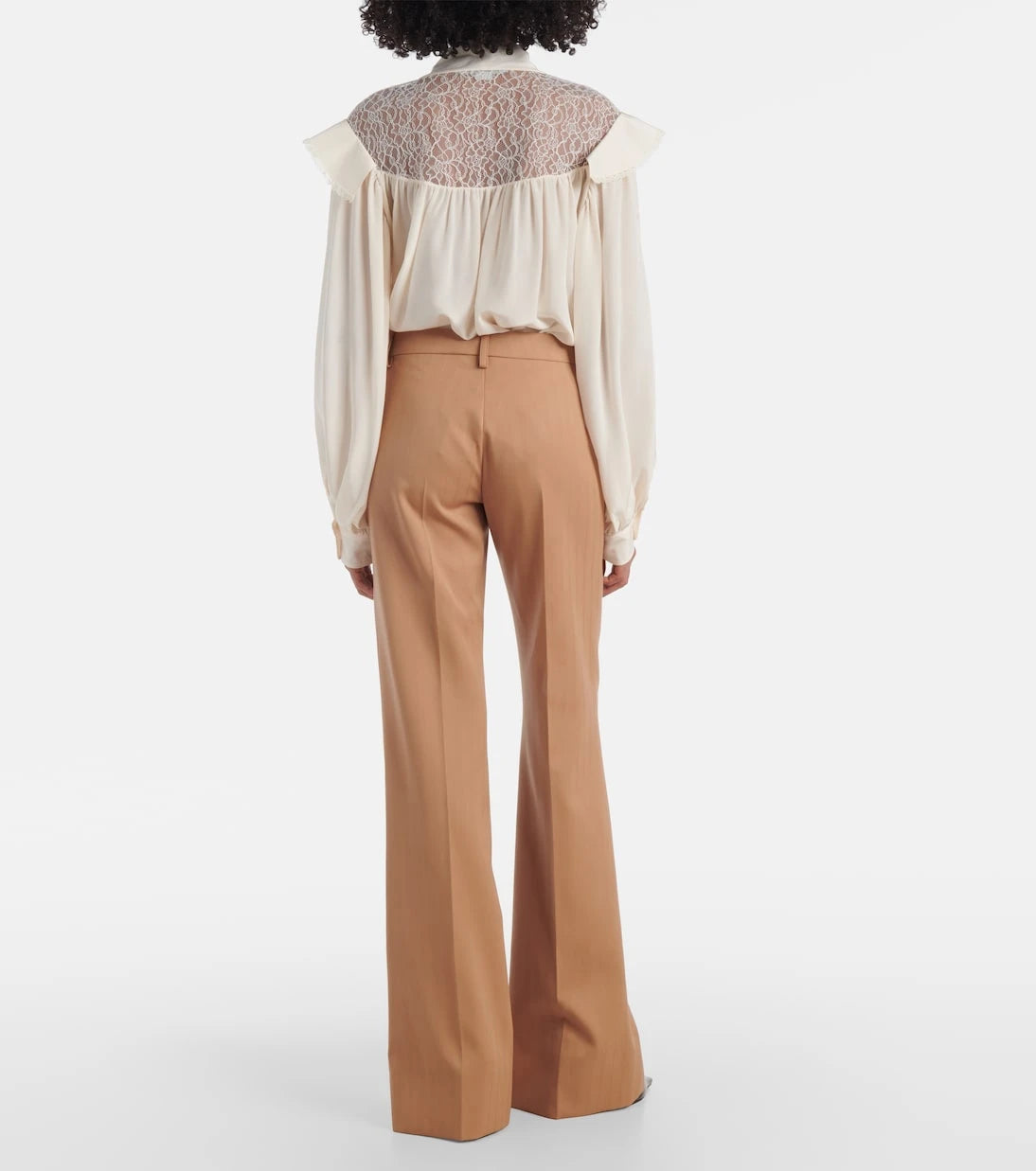 Stella McCartney - Low-rise striped wool flared pants