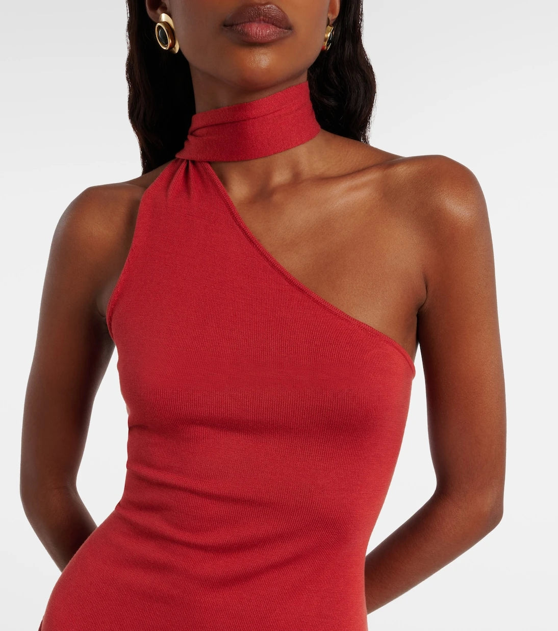 Aya Muse - Draped silk-blend jersey minidress