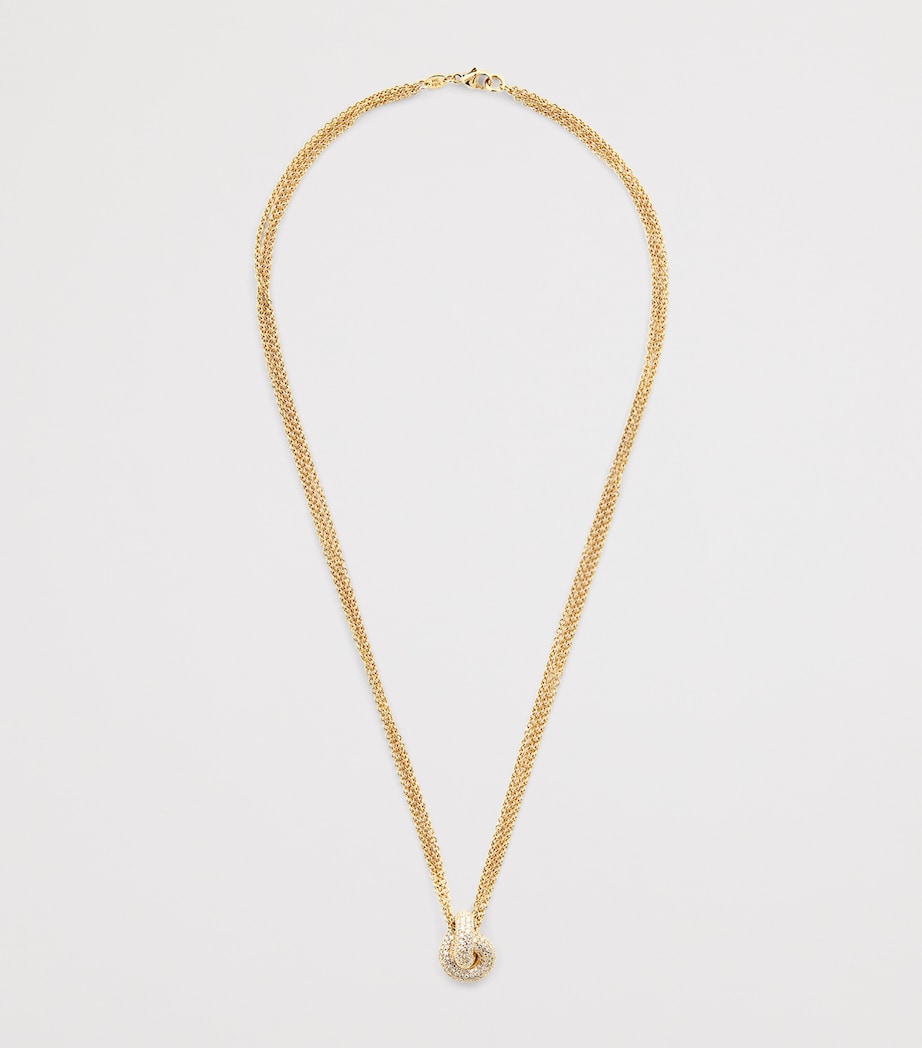 Yellow Gold and Diamond Legacy Knot Necklace