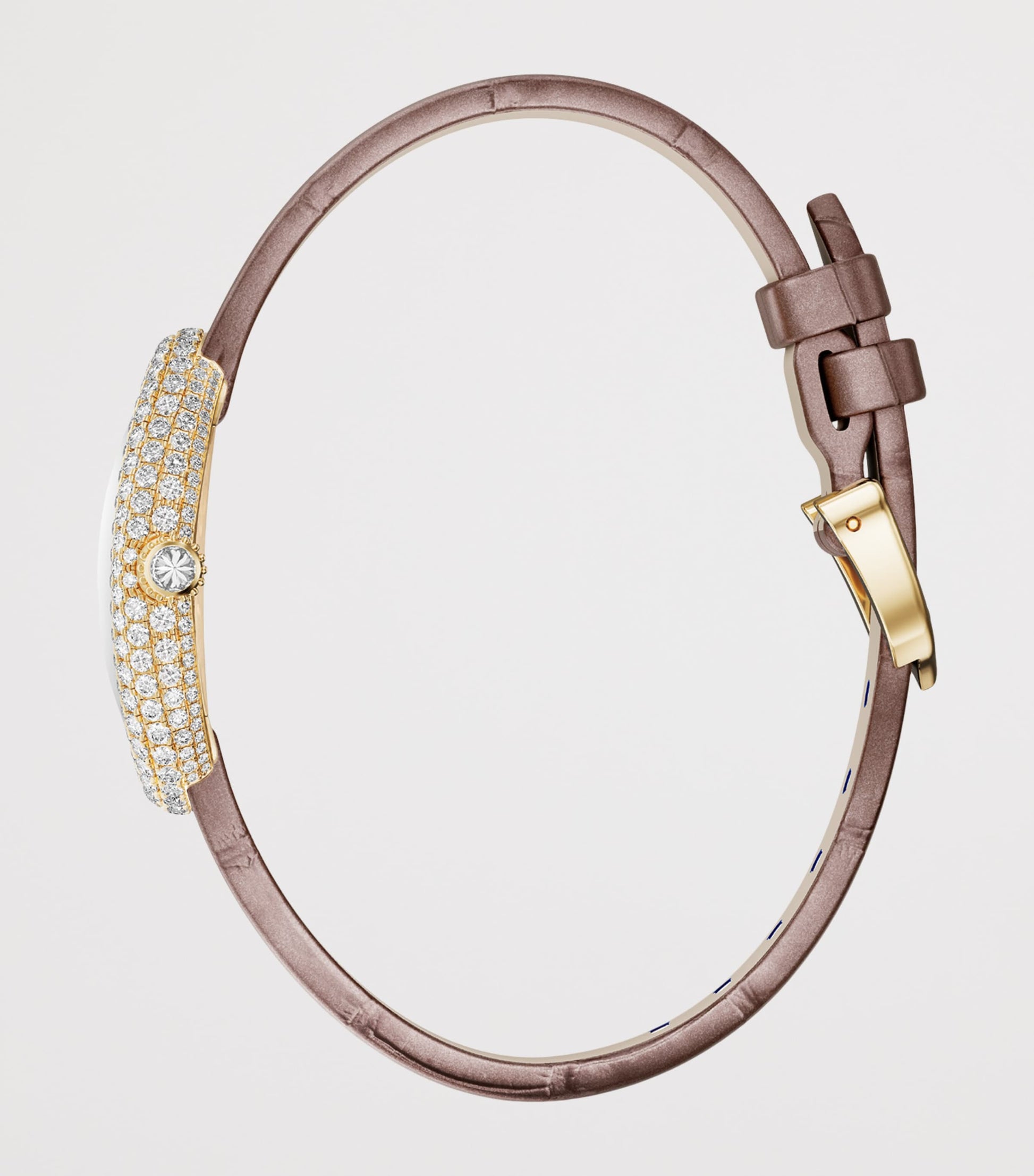 Small Yellow Gold and Diamond Baignoire Watch 23.1mm