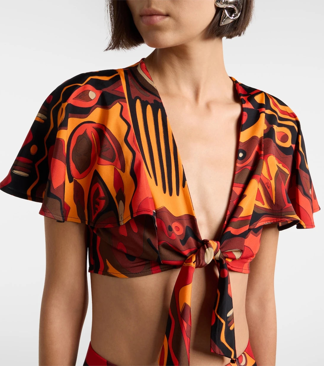 Pucci - Kwango jersey satin crop top