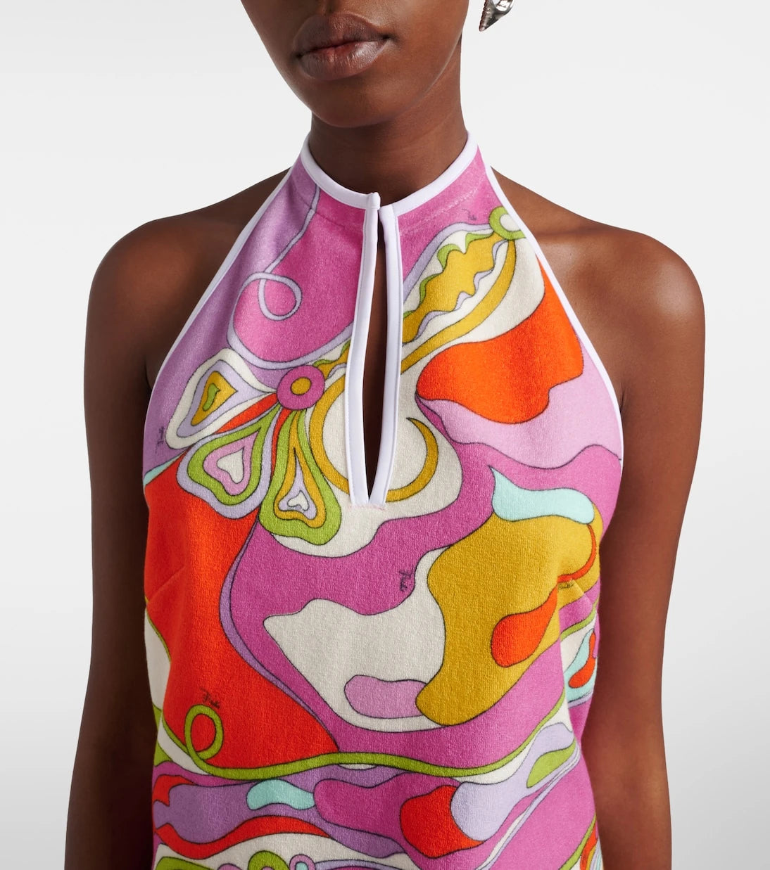 Pucci - Orchidee cotton-blend terry minidress