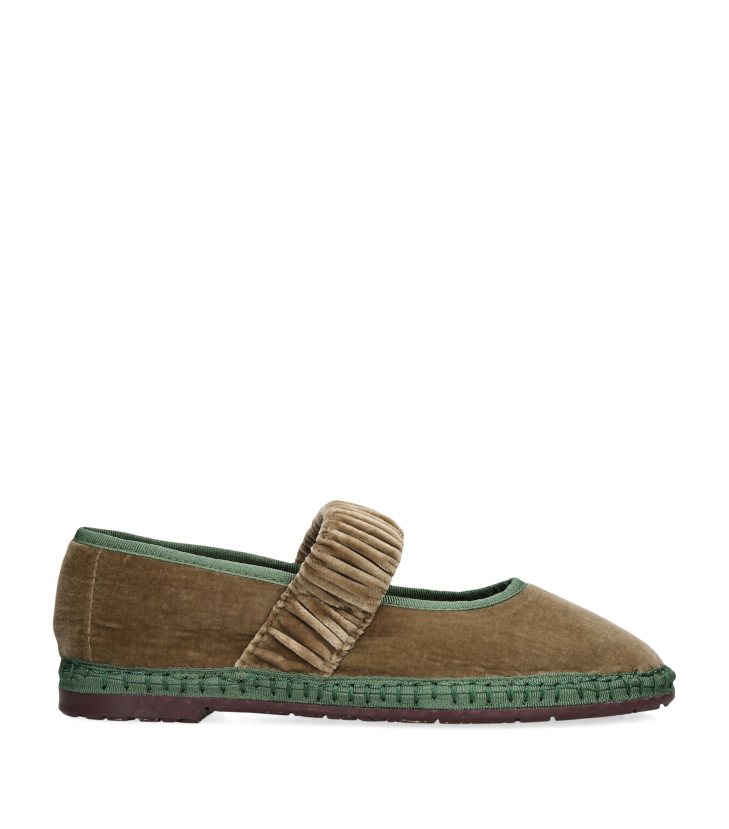 Green Velvet Mafalda Espadrilles