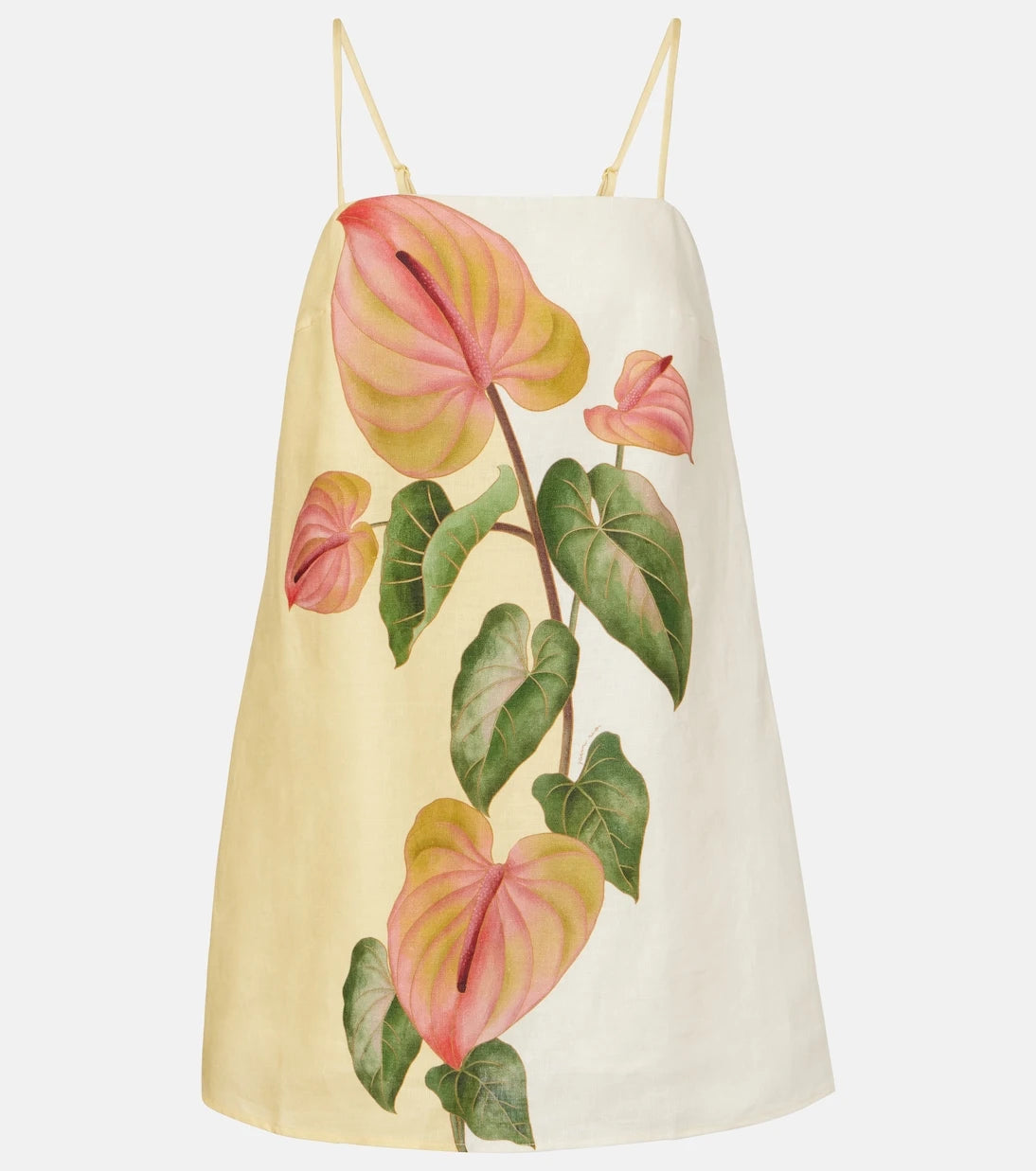 Farm Rio - Anturium Golden linen minidress