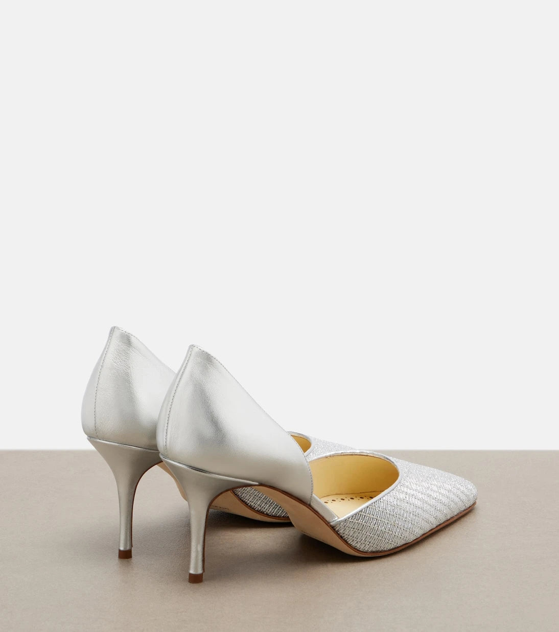 Manolo Blahnik - Taylerbinu leather-trimmed woven pumps