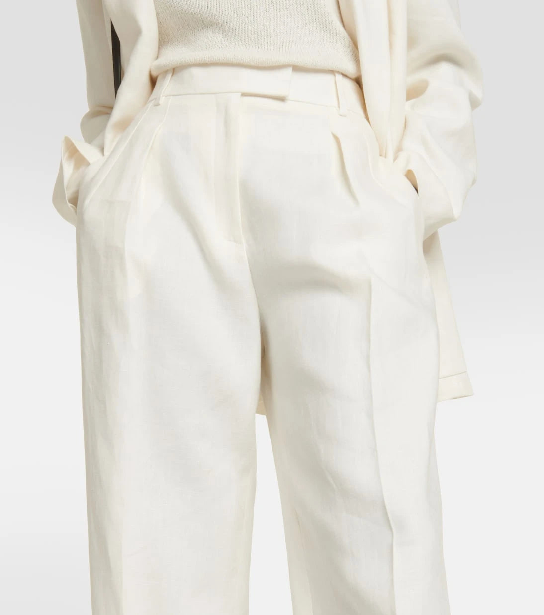 The Row - Antone high-rise linen wide-leg pants