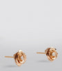 Piaget Rose Gold and Diamond Rose Earrings