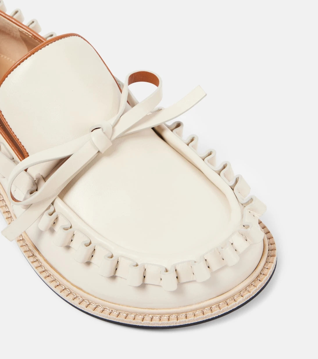JW Anderson - Ruffled leather moccasins