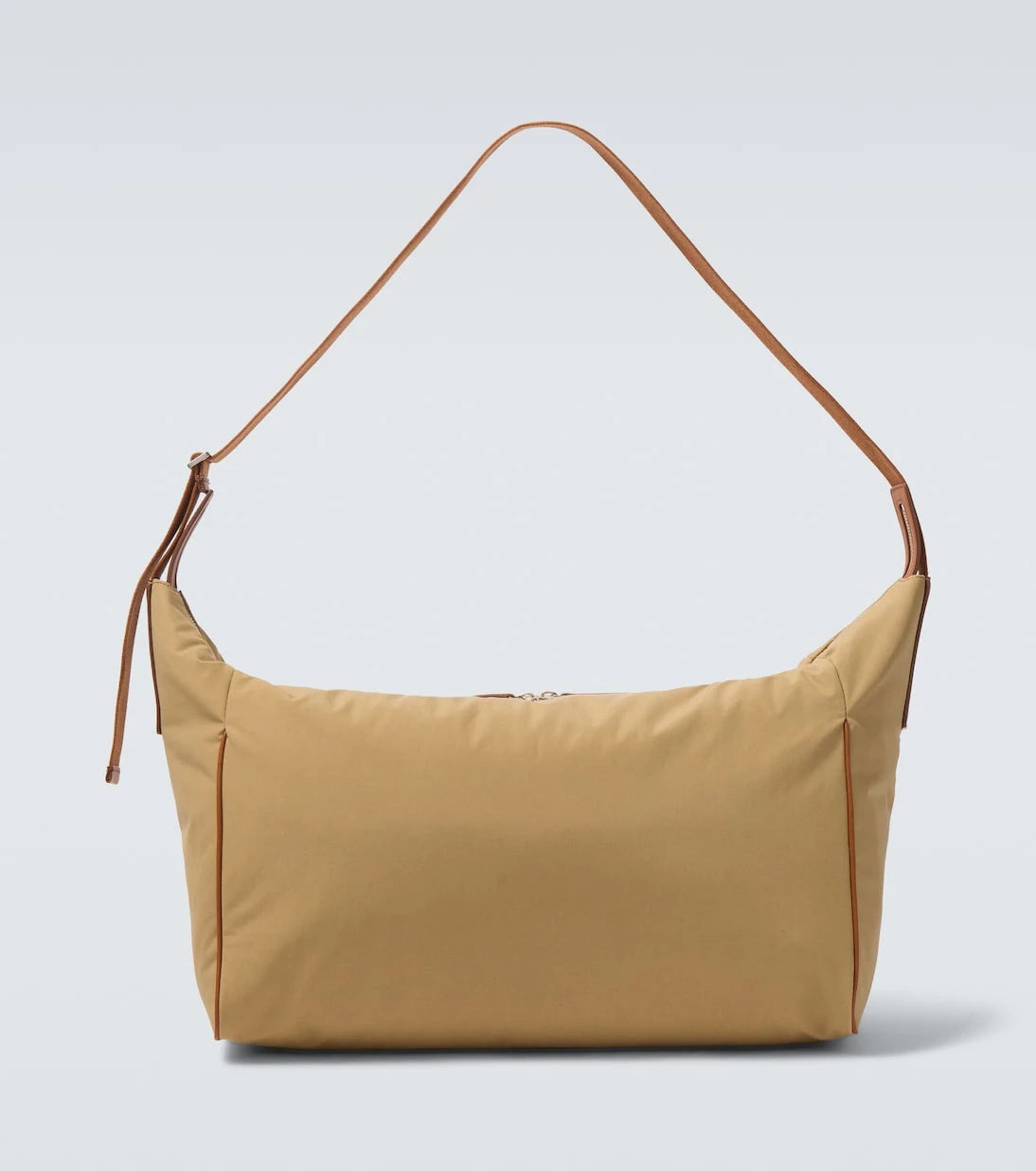 The Row - Logan E/W leather-trimmed crossbody bag