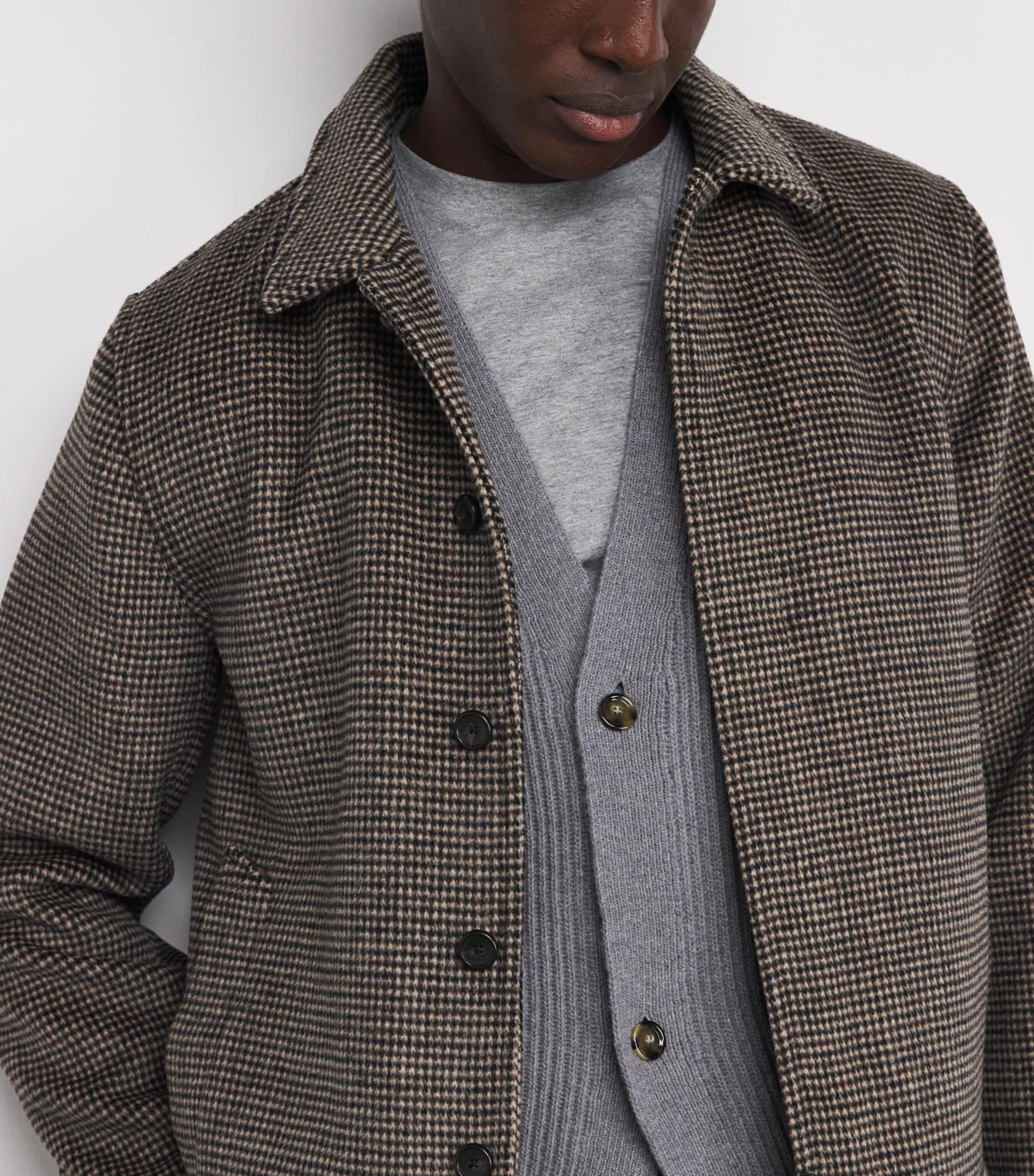 Grey Wool-Cashmere Cardigan