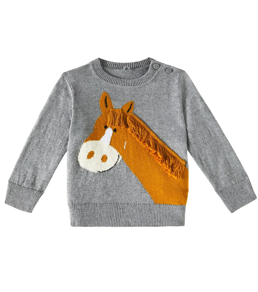 Stella McCartney Kids - Horse cotton and wool sweater