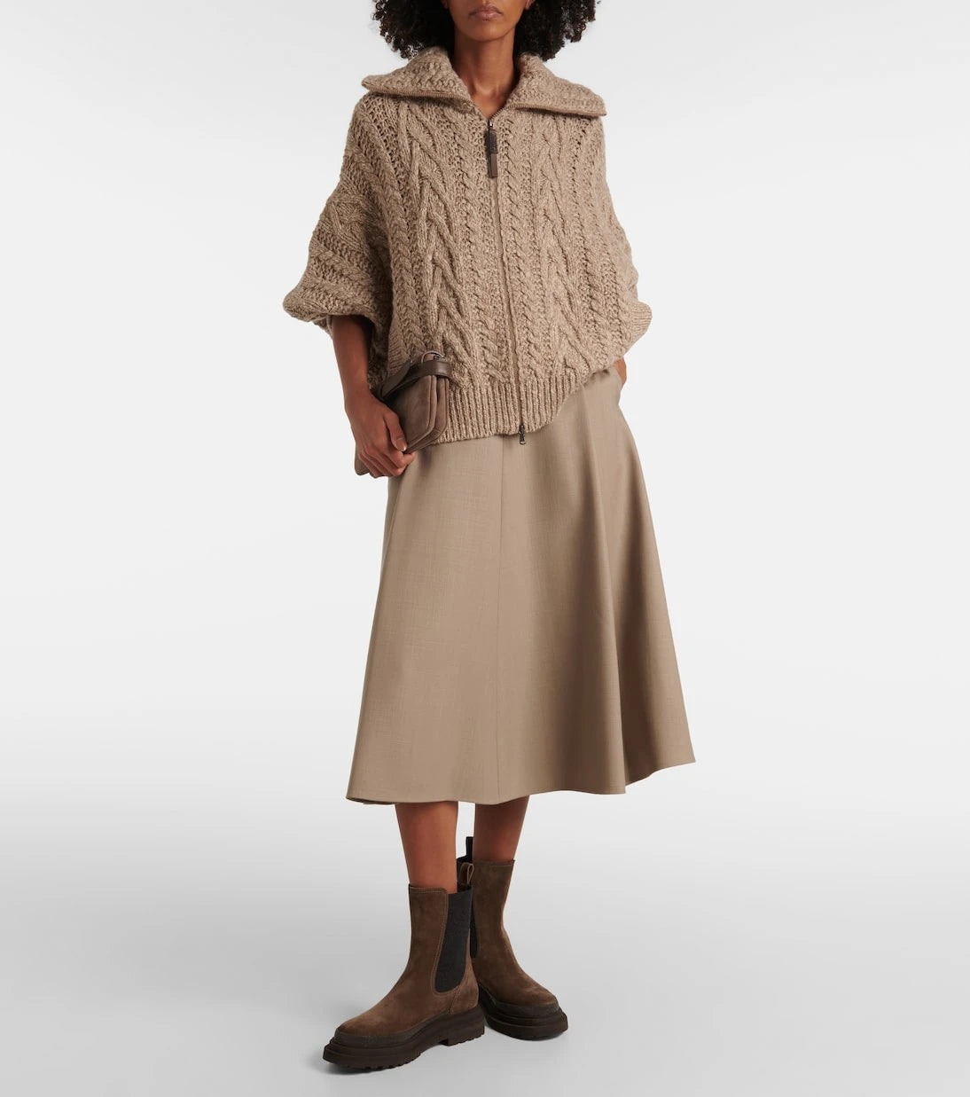Brunello Cucinelli - Wool midi skirt