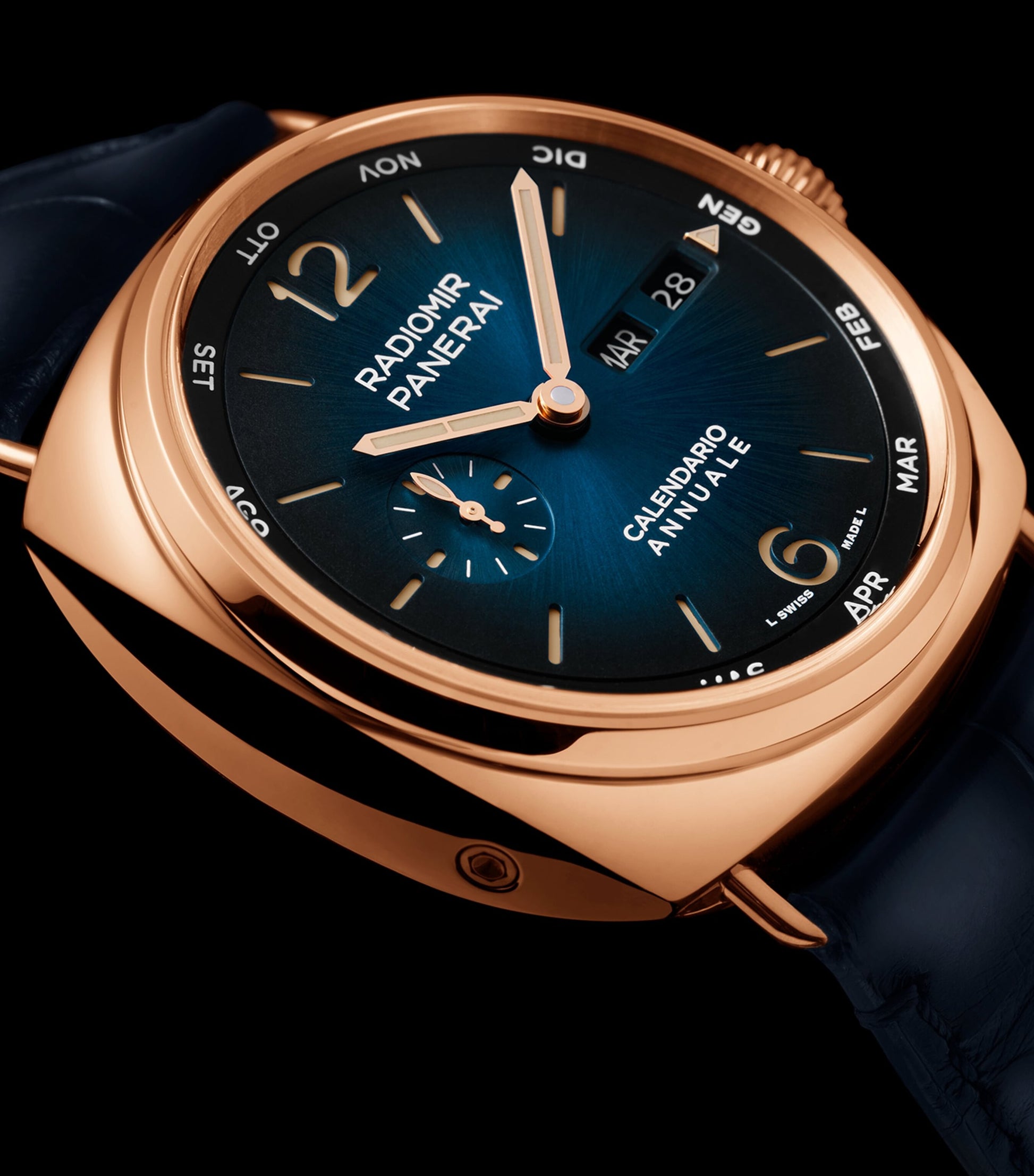Rose Gold Radiomir Annual Calendar Watch 45mm