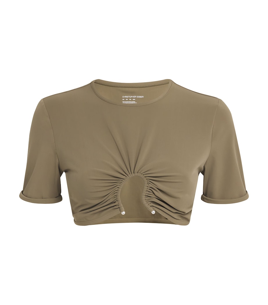 Green Crescent Bikini Top