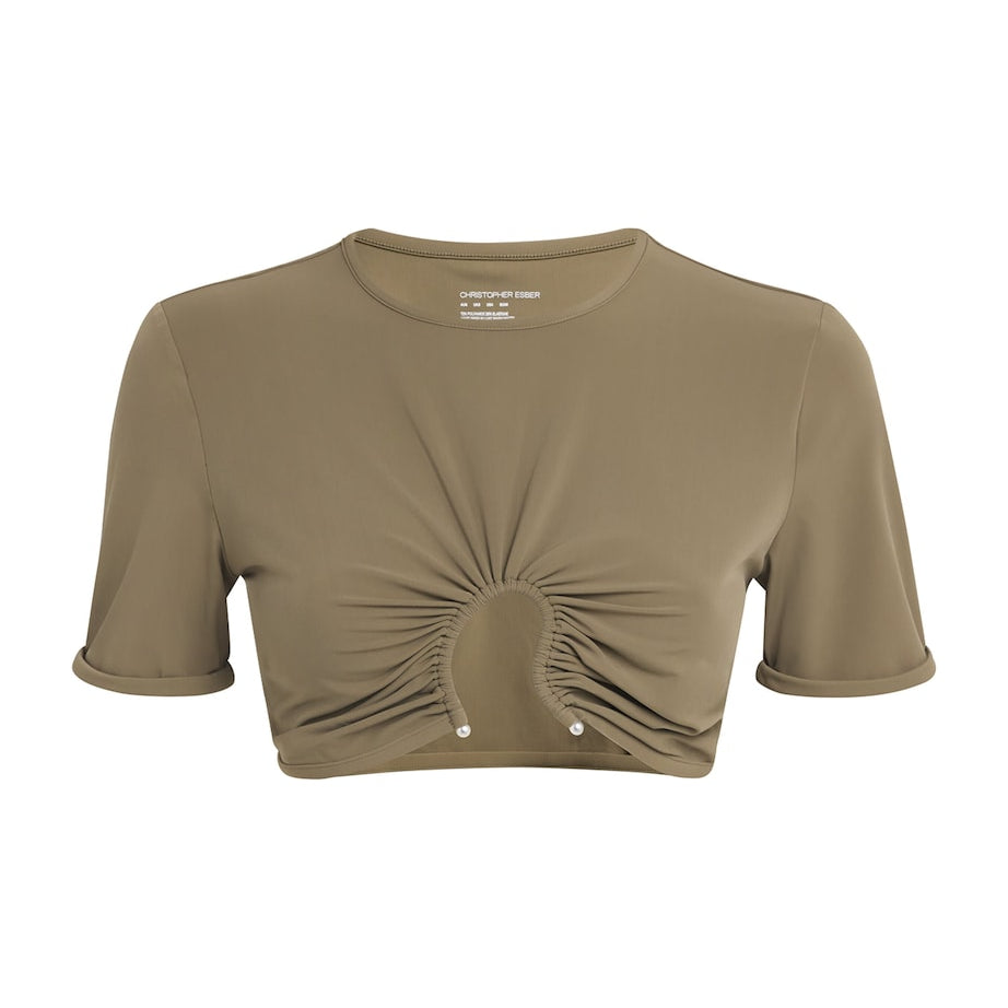 Green Crescent Bikini Top