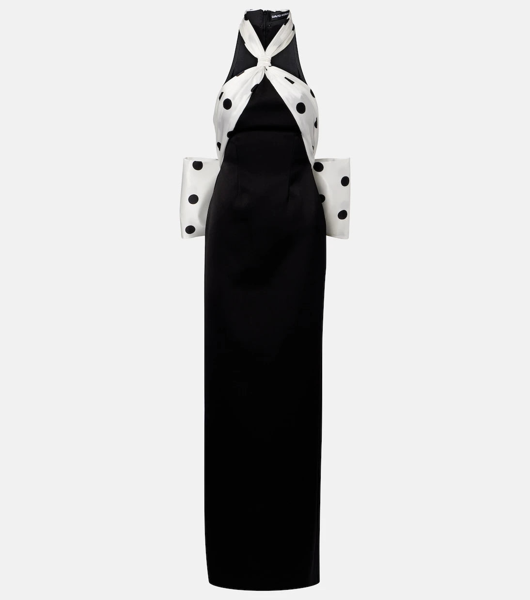 David Koma - Polka-dot halterneck gown