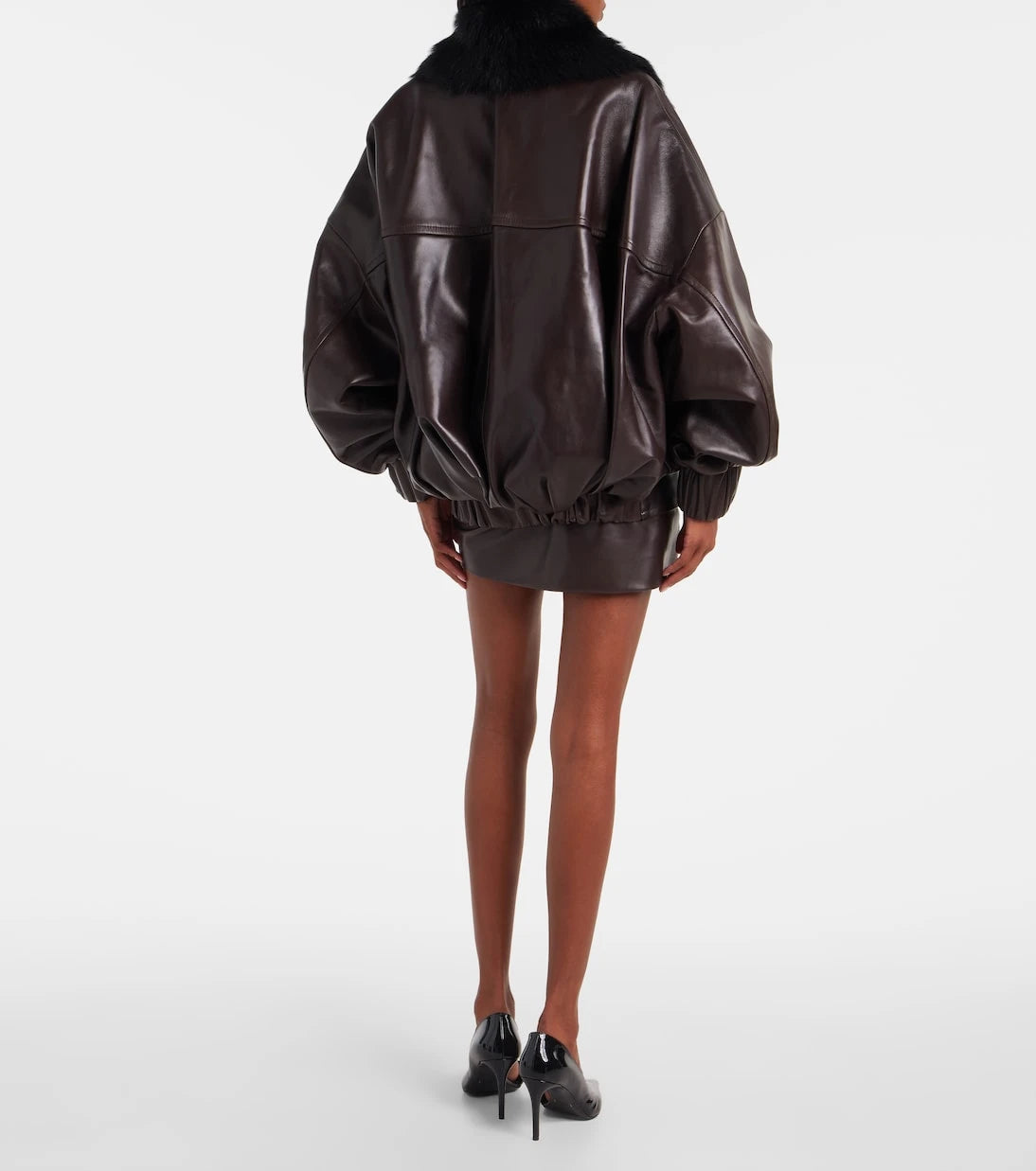 Khaite - Daemon oversize deri bluzon ceket
