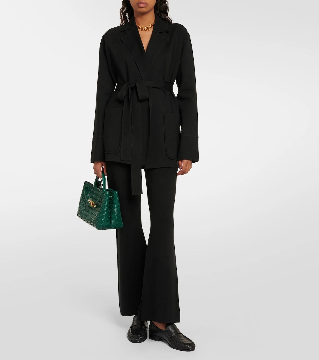 جوزيف - بنطال واسع بقصةフレア من مزيج الحرير بخصر مرتفع